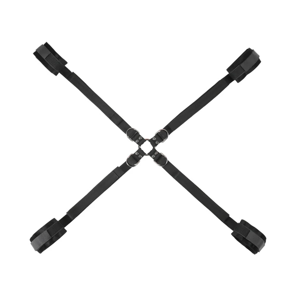 Sportsheets Velvet Noir Adjustable Hog Tie & Cuff Set - Image 3